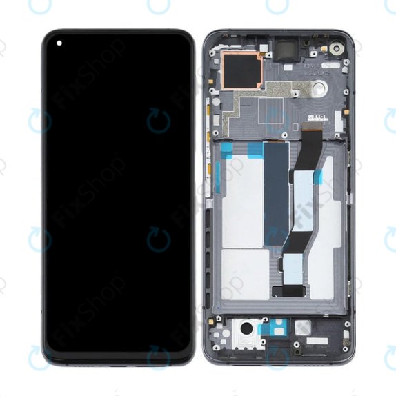 Xiaomi Mi 10T 5G M2007J3SY, Mi 10T Pro 5G M2007J3SG - LCD Kijelző + Érintőüveg + Keret (Cosmic Black) TFT