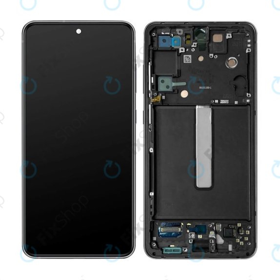 Samsung Galaxy S21 FE G990B - LCD Kijelző + Érintőüveg + Keret (Black) TFT
