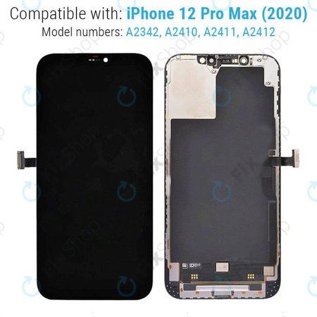 Apple iPhone 12 Pro Max - LCD Kijelző + Érintőüveg + Keret Hard OLED FixPremium