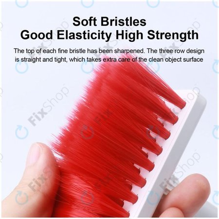 Többfunkciós Tisztítókefe + Tisztítótoll + Kulcslehúzó (Piros)