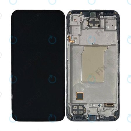 Samsung Galaxy M35 M356B - LCD Kijelző + Érintőüveg + Keret (Black) - GH82-35001A Genuine Service Pack