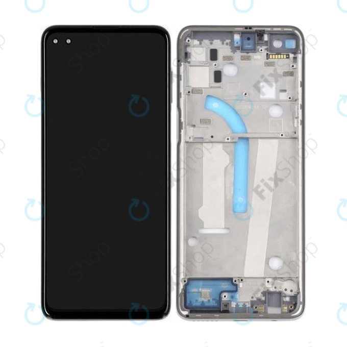 Motorola Moto G100 XT2125 - LCD Kijelző + Érintőüveg + Keret (Slate Grey) TFT