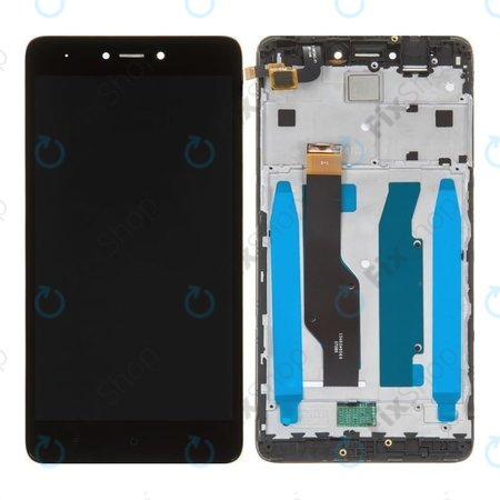 Xiaomi Redmi Note 4 SD Global, Redmi Note 4X - LCD Kijelző + Érintőüveg + Keret (Black) TFT