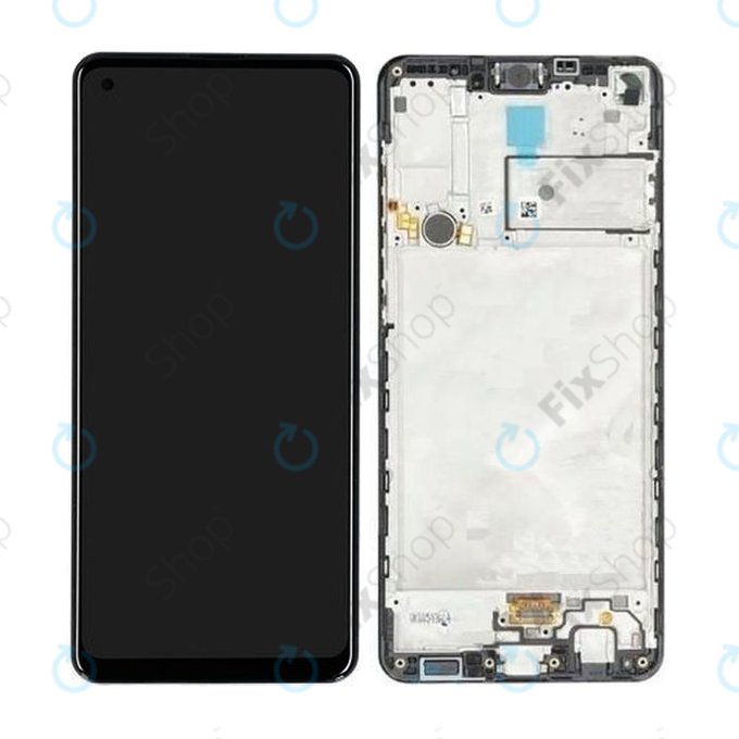 Samsung Galaxy A21s A217F - LCD Kijelző + Érintőüveg + Keret (Black) - GH82-22988A, GH82-23137A , GH82-24641A, GH82-24642A, GH82-23089A Genuine Service Pack