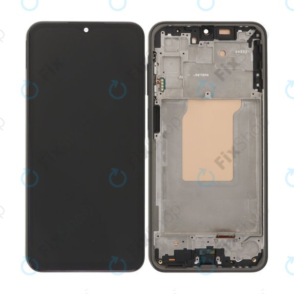 Samsung Galaxy A26 A266E - LCD Kijelző + Érintőüveg + Keret (Black) TFT