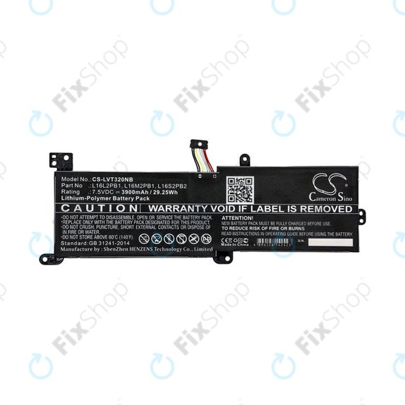 Akkumulátor Lenovo 320, 330, 520, Ideapad 320, 330, S145, 3900mAh, Li-Pol, 7.5V, L16L2PB1, HQ