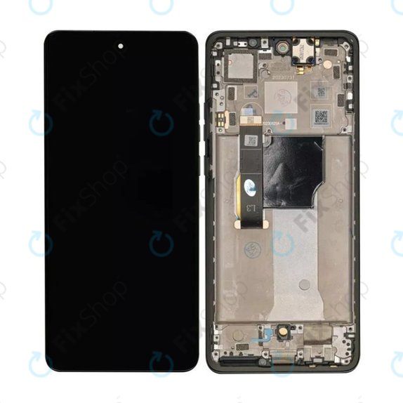 Motorola Edge 40 Neo XT2307 - LCD Kijelző + Érintőüveg + Keret (Black) OLED