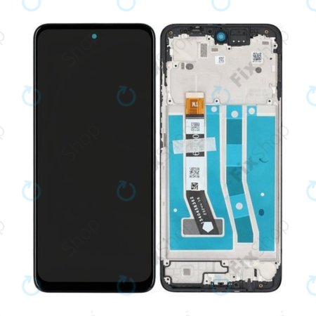 Motorola Moto G54 XT2343 - LCD Kijelző + Érintőüveg + Keret (Black) - 5D68C23304 Genuine Service Pack