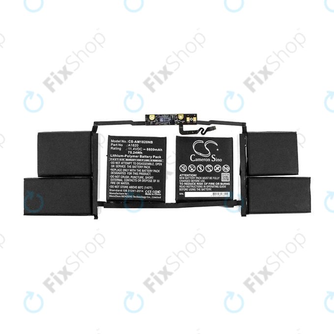 Apple MacBook Pro 15" A1707 (Late 2016 - Mid 2017) - Akkumulátor A1820 6600mAh HQ