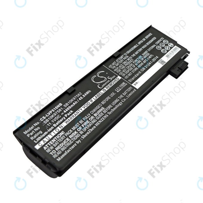 Akkumulátor Lenovo ThinkPad P51, T470, T570, 4400mAh, Li-Ion, 11.1V, SB10K97581, HQ