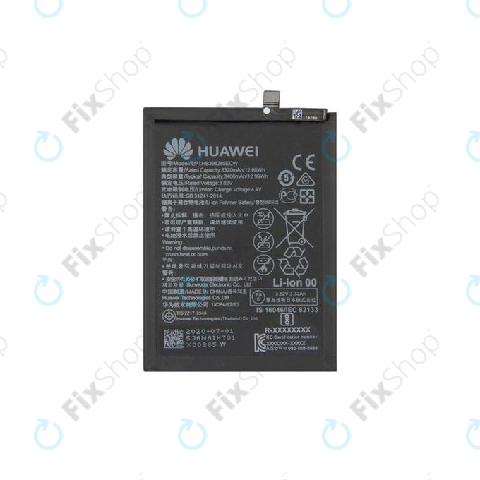 Huawei P20, Honor 10 - Akkumulátor HB396285ECW 3400mAh - 24022573, 24022756 Genuine Service Pack