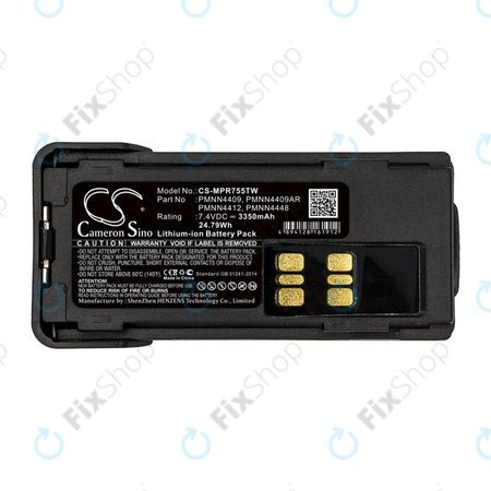 Akkumulátor Motorola DP2600, 4000, 4600, 4800, XPR3000, XPR3300, 3350mAh, Li-Ion, 7.4V, PMNN4409, HQ
