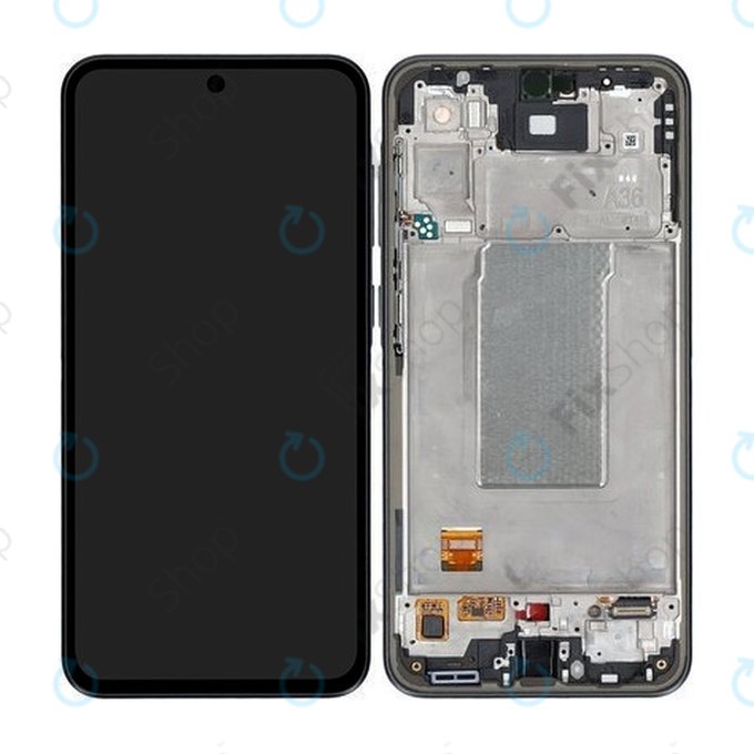 Samsung Galaxy A36 A366E - LCD Kijelző + Érintőüveg + Keret (Awesome Black) - GH82-36841A Genuine Service Pack