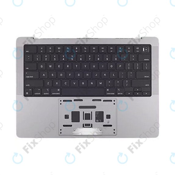 Felső billentyűzetkeret MacBook Pro 14", A2442 (2021), A2779 (2023), US billentyűzettel és akkumulátorral, Space Gray, 661-21972, Genuine Apple