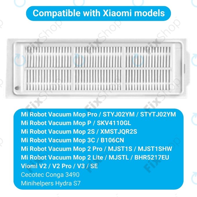 Xiaomi Mi Robot Vacuum Mop Pro (P), 2 Lite, 2 Pro, 2S, 3C, Viomi V2 Pro, V3, SE - HEPA Porszűrő (2db)