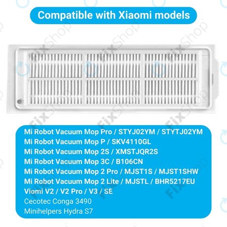 Xiaomi Mi Robot Vacuum Mop Pro (P), 2 Lite, 2 Pro, 2S, 3C, Viomi V2 Pro, V3, SE - HEPA Porszűrő (2db)