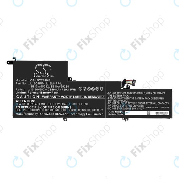 Akkumulátor Lenovo Yoga Slim 7, 14s, 3850mAh, Li-Pol, 15.36V, L19C4PF4, HQ