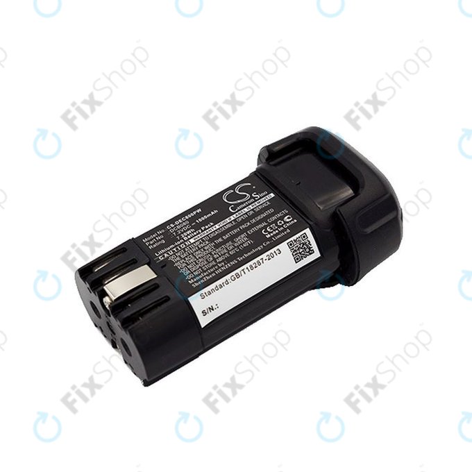 Akkumulátor Dewalt Dcb095, Dewalt Dcf680, 1000mAh, Li-Ion, 7.2V, DCB080, HQ