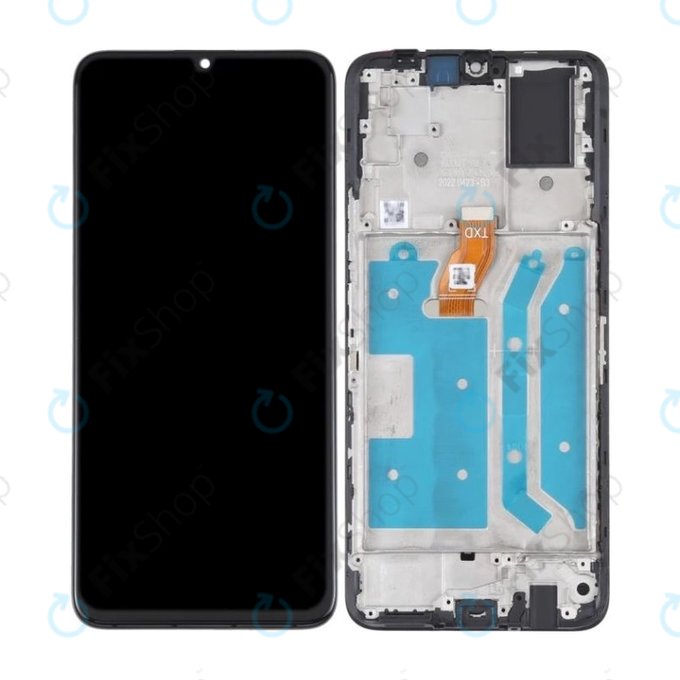 Honor X7 CMA-LX2 - LCD Kijelző + Érintőüveg + Keret (Midnight Black) TFT