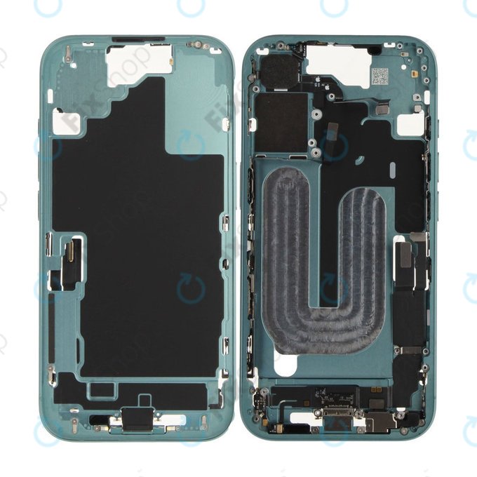 Középső keret akkumulátorral | iPhone 16 | Green | ZD076-00683 | Genuine Apple
