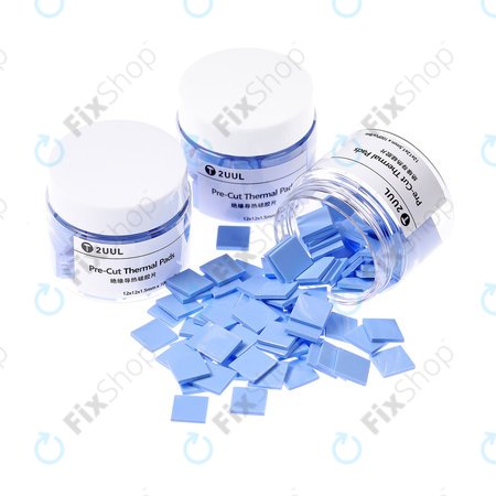 2UUL Pre-Cut Thermal Silicone Pads - 12 x 12 x 1.5mm (100db)