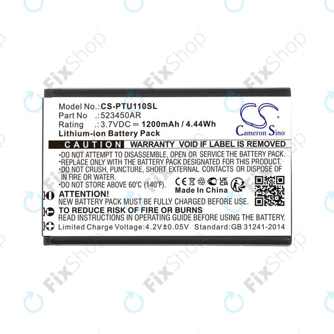 Akkumulátor Panasonic Kx-Tf200, Kx-Tu110, 1200mAh, Li-Ion, 3.7V, 523450AR, HQ