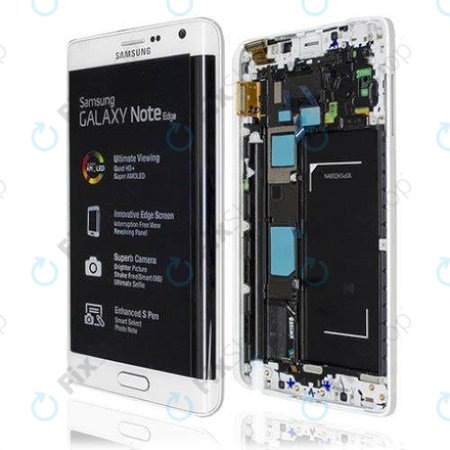Samsung Galaxy Note Edge N915FY - LCD Kijelző + Érintőüveg + Keret (Black) - GH97-16636A Genuine Service Pack