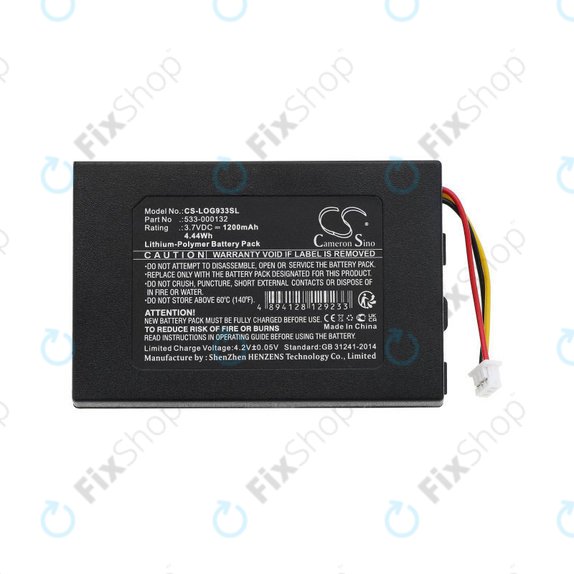 Akkumulátor Logitech G533, G933, 1200mAh, Li-Pol, 3.7V, 533-000132, HQ