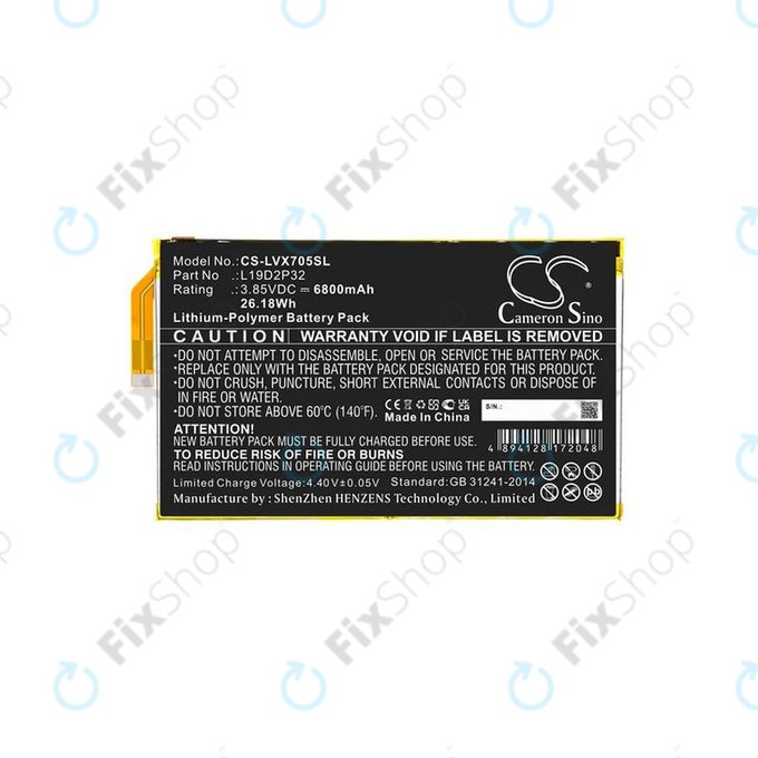 Lenovo Yoga Smart Tab - Akkumulátor L19D2P32 6800mAh HQ
