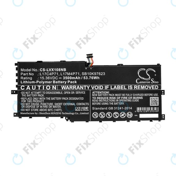 Akkumulátor Lenovo ThinkPad X1 Yoga 2018, 3500mAh, Li-Pol, 15.36V, L17C4P71, HQ