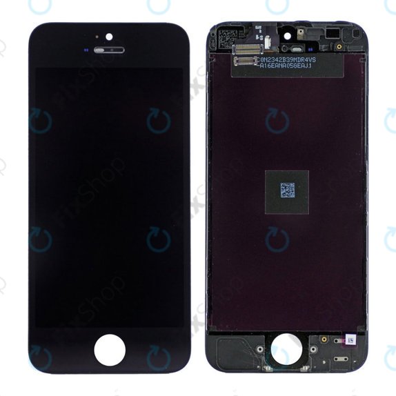 Kijelző iPhone 5, Black, Érintőüveg kerettel
