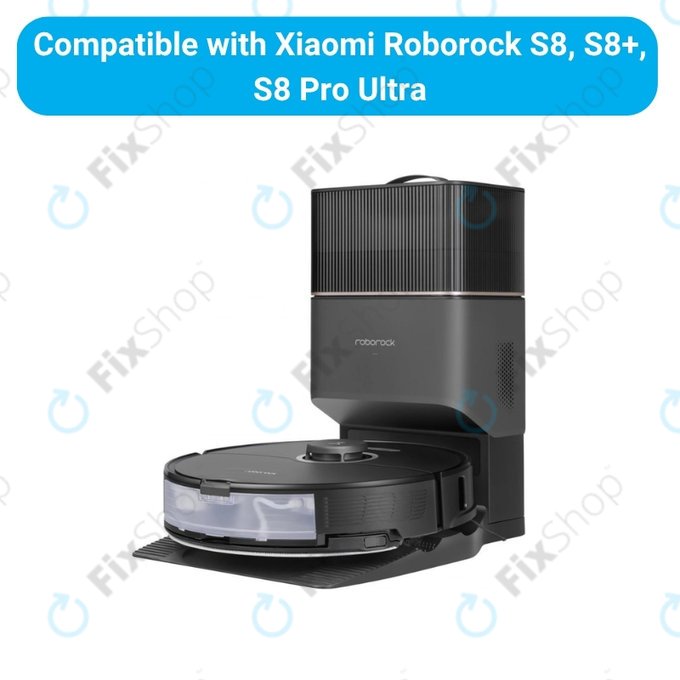 Pótalkatrész készlet Xiaomi Roborock S8, S8+, S8 Pro Ultra (1 pár főkefe, 2x Szűrő, 2x Oldalkefe – fekete, 2x Felmosórongy, 2x Porzsák)