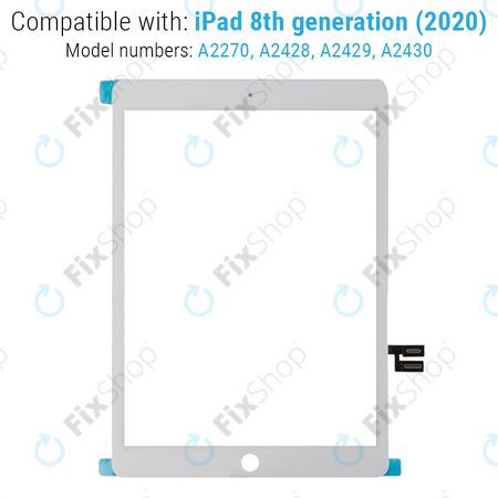 Apple iPad (8th Gen 2020) - Érintőüveg (White)