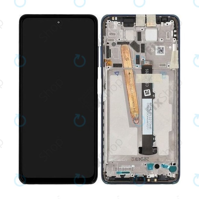 Xiaomi Poco X3 Pro - LCD Kijelző + Érintőüveg + Keret (Frost Blue) - 560003J20S00 Genuine Service Pack