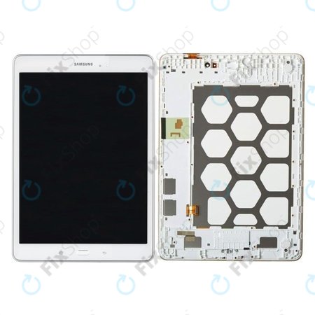 Samsung Galaxy Tab A 9.7 T550 - LCD Kijelző + Érintőüveg + Keret (White) - GH97-17400C Genuine Service Pack