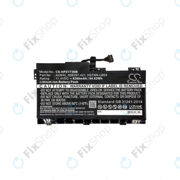 Akkumulátor HP Zbook 17 G3, 8300mAh, Li-Ion, 11.4V, AI06XL, HQ