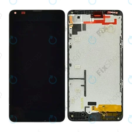 Microsoft Lumia 640 - LCD Kijelző + Érintőüveg + Keret (Black) TFT