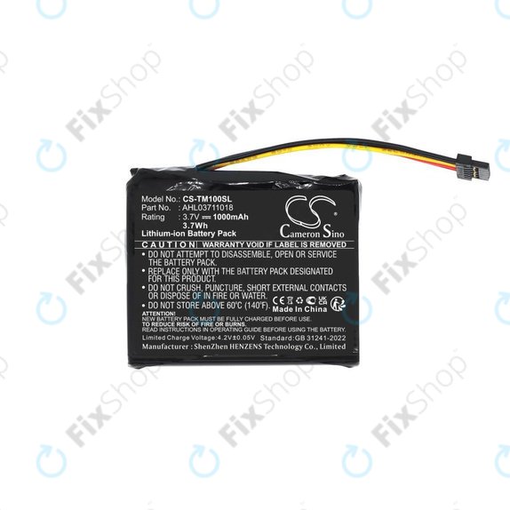 Akkumulátor TomTom GO 1000 Live, 1005, 2050, 1000mAh, Li-Ion, 3.7V, AHL03711018, HQ