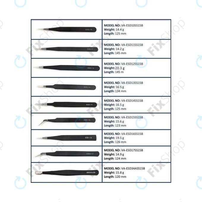 ESD Antisztatikus Csipesz Készlet 9in1