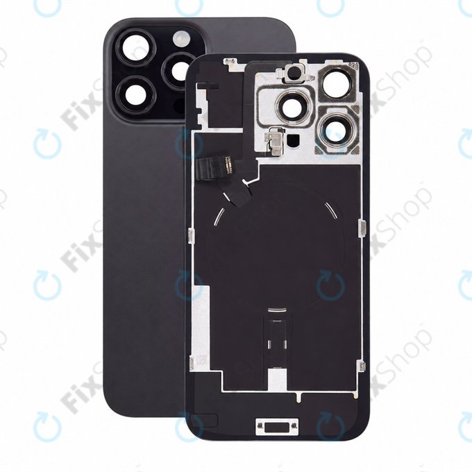 Hátsó ház üveg iPhone 16 Pro Max készülékhez, Black Titanium, Pulled A