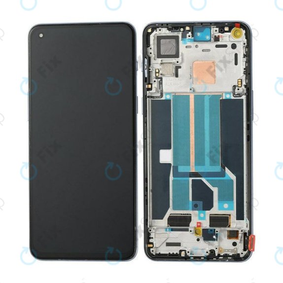 OnePlus Nord 2 5G - LCD Kijelző + Érintőüveg + Keret (Grey Sierra) OLED