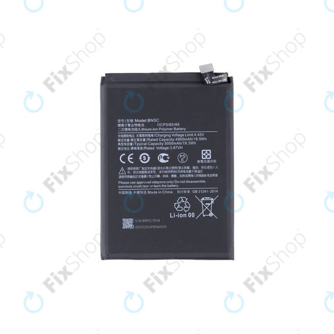 Xiaomi Poco M4 Pro 5G 21091116AG - Akkumulátor BN5C 5000mAh - MZB0BGVIN, 460200008V1Y Genuine Service Pack