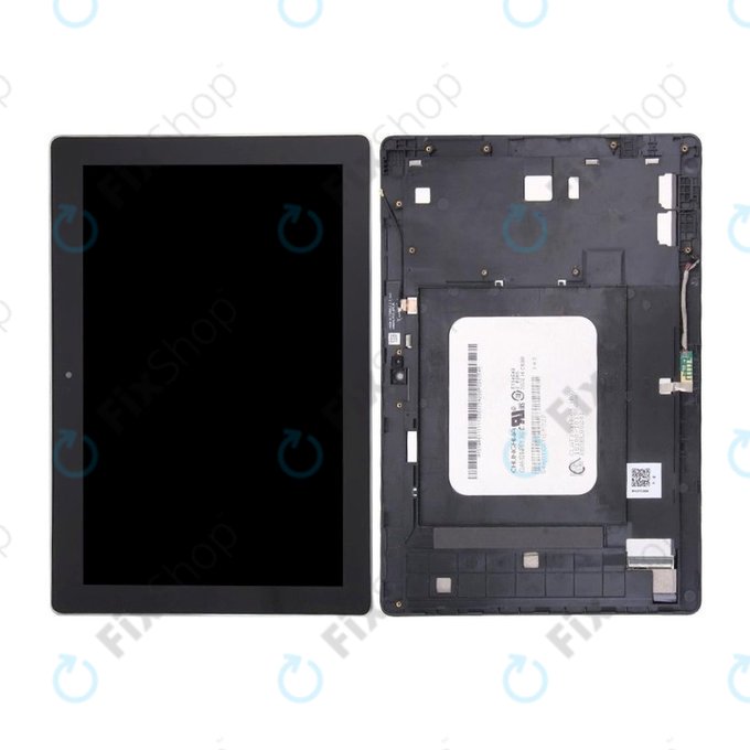 Asus ZenPad 10 Z300C, Z300CT, Z300CX, ZD300C - LCD Kijelző + Érintőüveg + Keret (Black) - 90NP0222-R20010 Genuine Service Pack