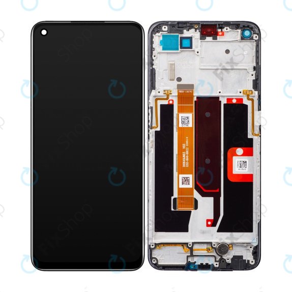 Oppo A54 5G, A74 5G - LCD Kijelző + Érintőüveg + Keret (Fluid Black) TFT