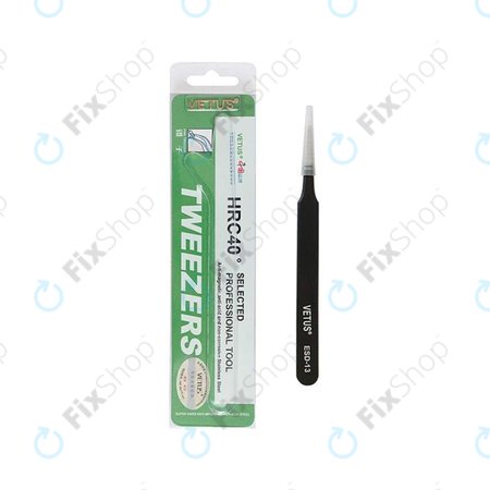 Vetus ESD-13 - Fém Csipesz (Antisztatikus) - Egyenes Hegyű (115mm)