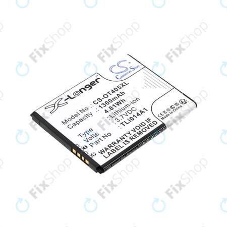 Akkumulátor Alcatel OneTouch Evolve, 1300mAh, Li-Ion, 3.7V, TLi014A1, HQ