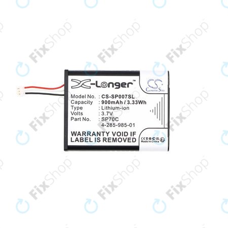 Akkumulátor Sony PSP E1000, E1002, E1004, E1008, 900mAh, Li-Ion, 3.7V, SP70C, HQ