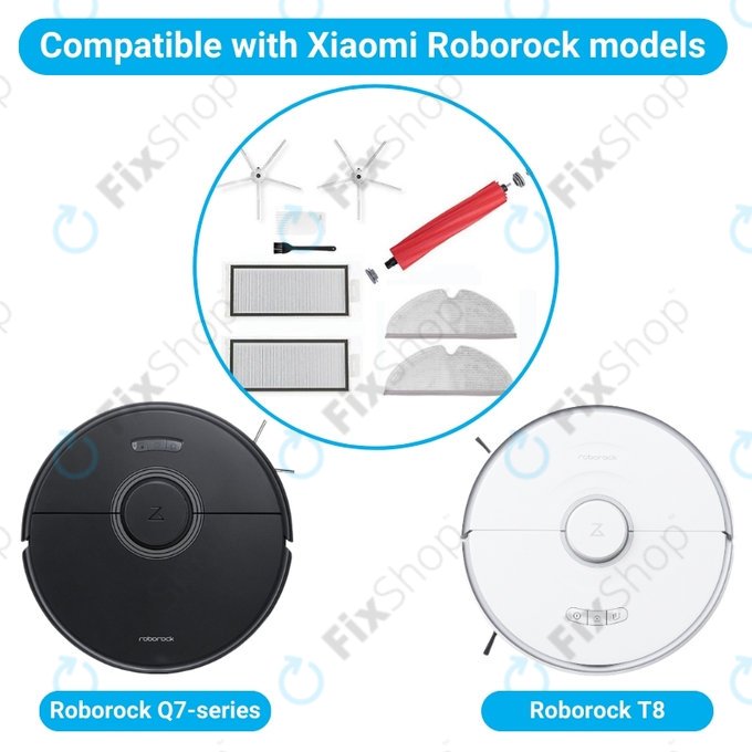 Xiaomi Roborock Q7, Q7+, Q7 Max, Q7 Max+, T8 - Kiegészítő Készlet (Fehér)