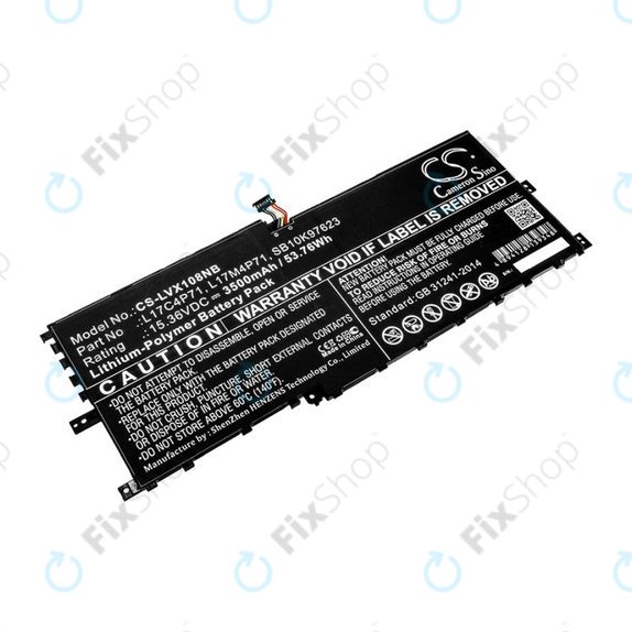 Akkumulátor Lenovo ThinkPad X1 Yoga 2018, 3500mAh, Li-Pol, 15.36V, L17C4P71, HQ