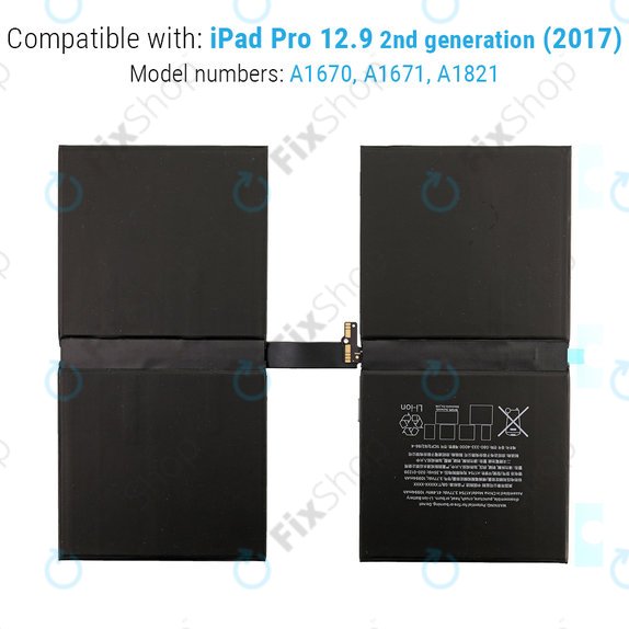 Akkumulátor iPad Pro 12.9" (2nd Gen 2017), 10891mAh